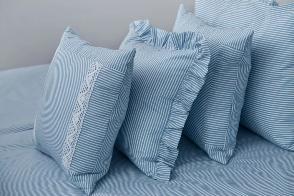 Bavlněný povlak váleček MODRÝ PROUŽEK drobný - 1x 50/15