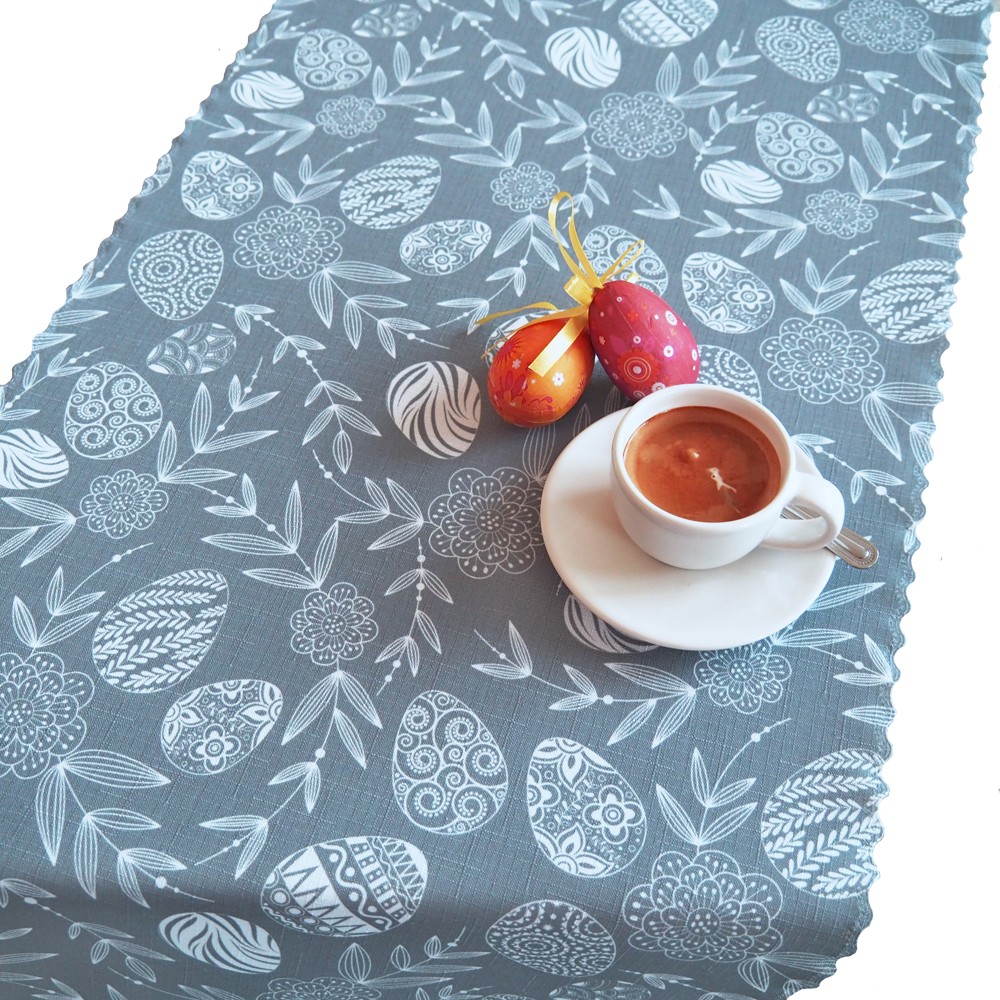 Velikonoční běhoun v metráži Vejce - šedé