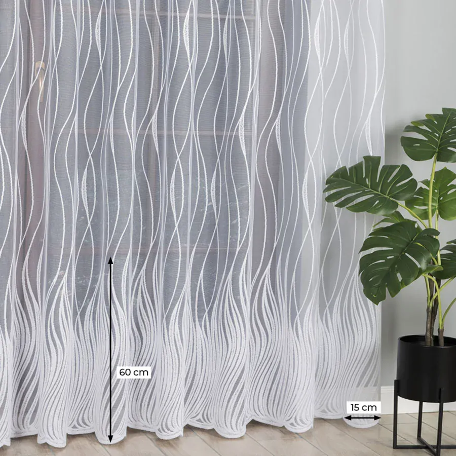 Žakárová záclona metráž Adriana, výška 155cm