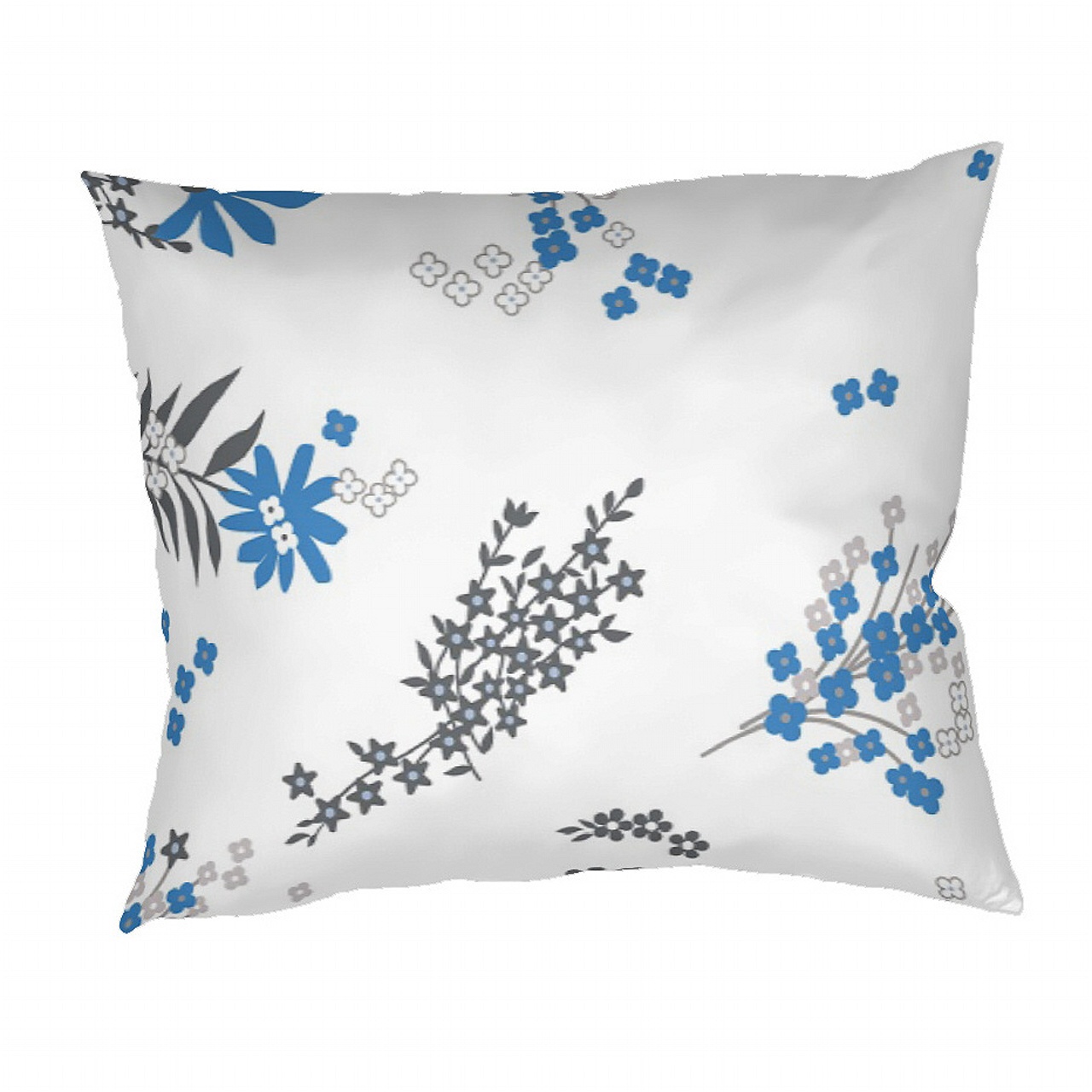 Povlak krep Agáta denim na bílém - 40/40