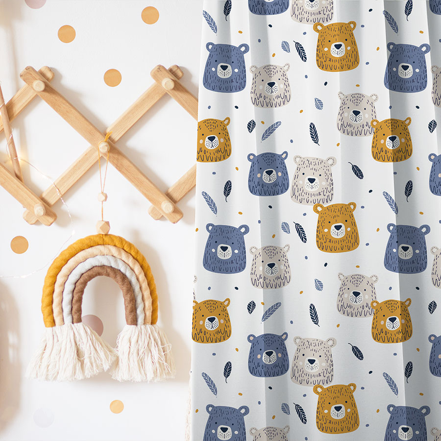 Metráž dekorační látka - Medvídci s pírky