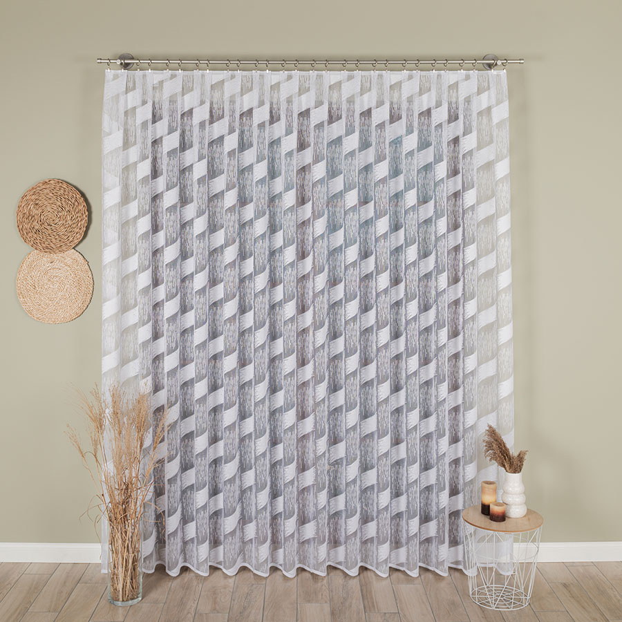 Žakárová záclona metráž Geoza - výška 173cm