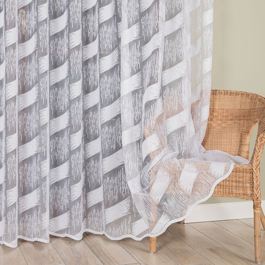 Kusová žakárová záclona GEOZA