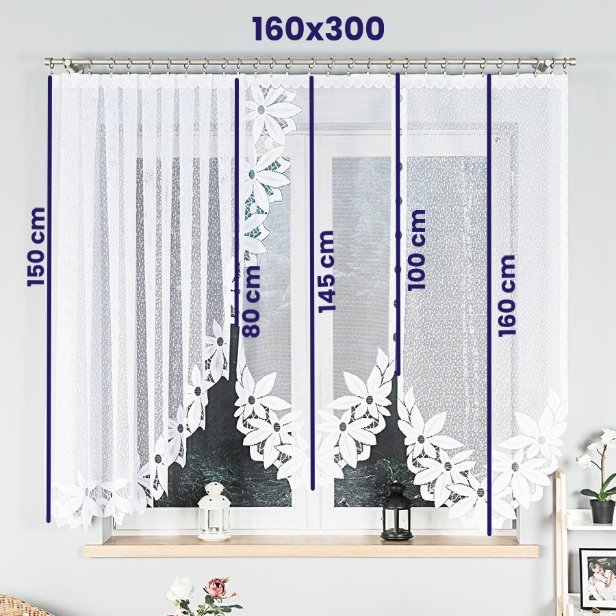 Kusová oblouková záclona ROLANDA