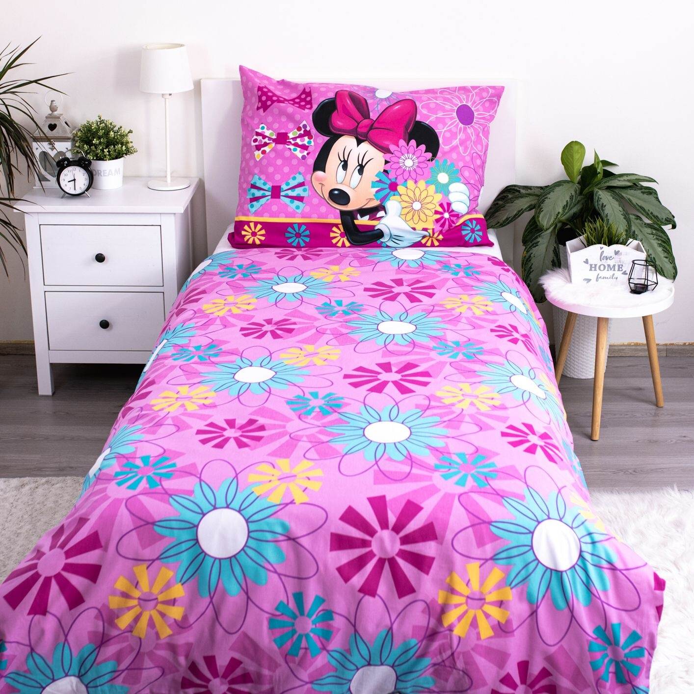 Povlečení Minnie Bows and Flowers - 140/200 + 70/90