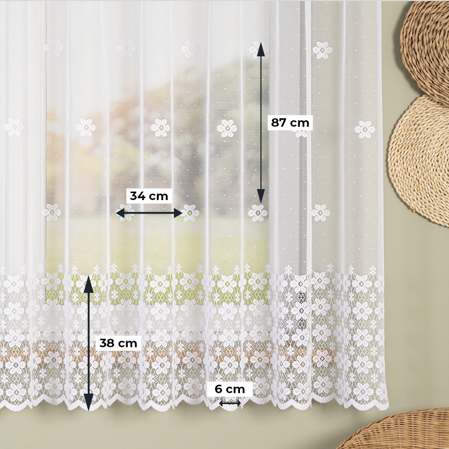 Žakárová kusová záclona JOHANA 140x300 cm