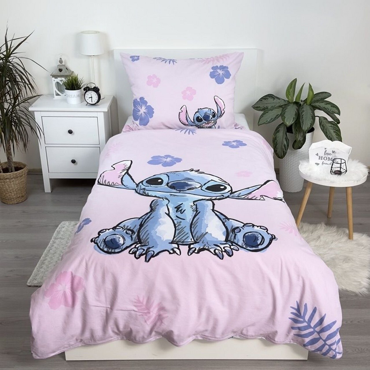 Povlečení Lilo a Stitch Pink 140x200, 70x90 cm