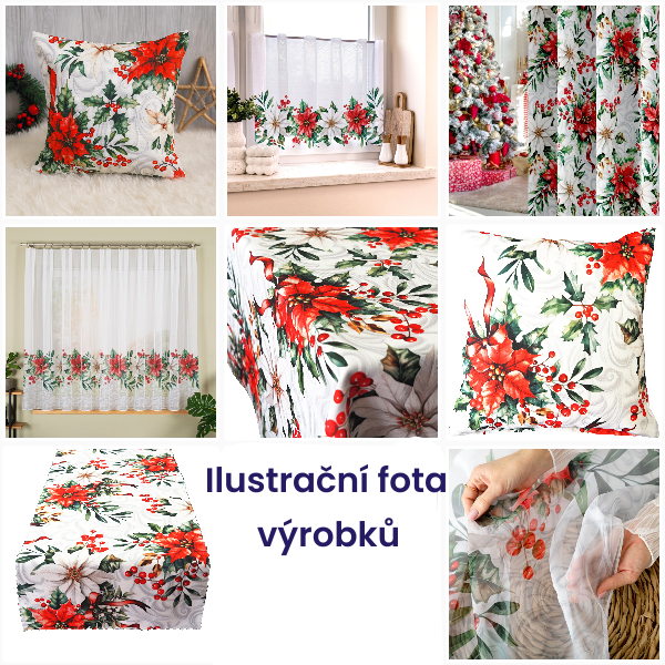 Povlak na polštářek Vánoční růže 50x50 cm