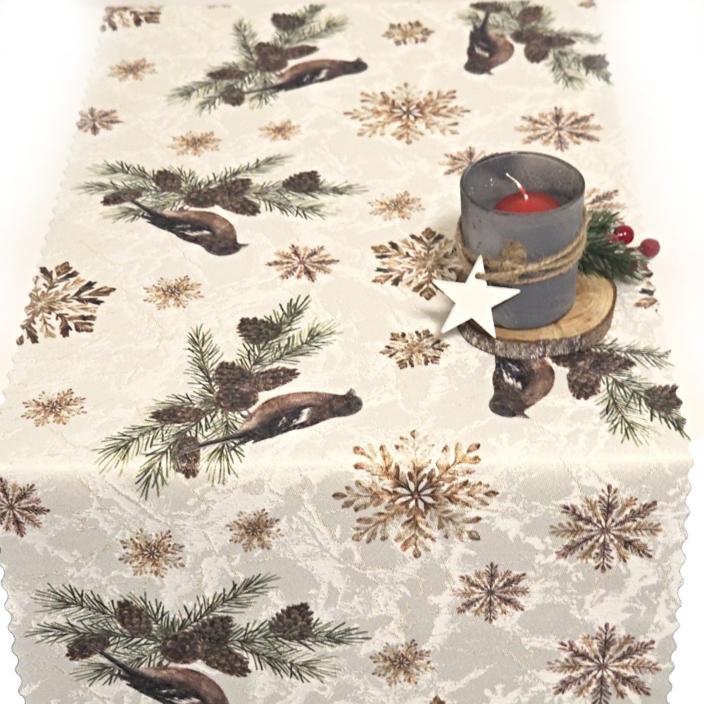 Vánoční běhoun v metráži PTÁČCI