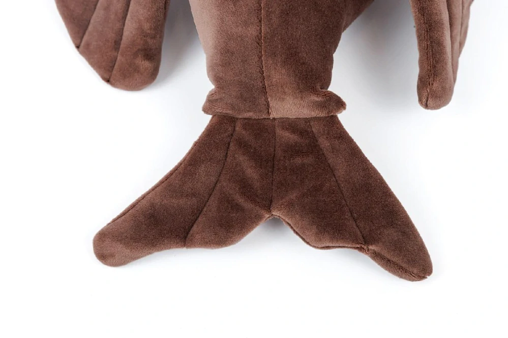 Polštářek, plyšák mikrospandex MROŽ hnědý 55cm