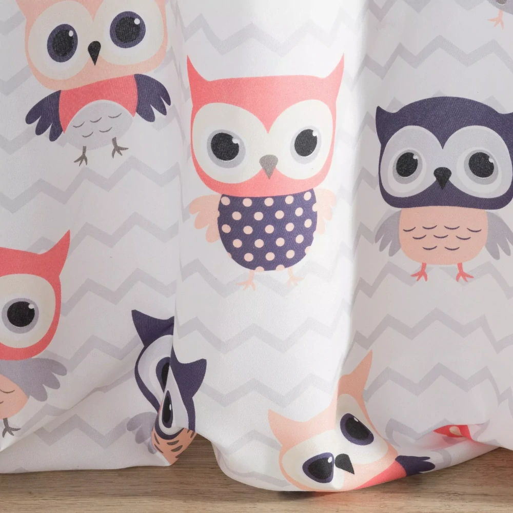 Kusový závěs s kroužky Sovičky - 250x140cm