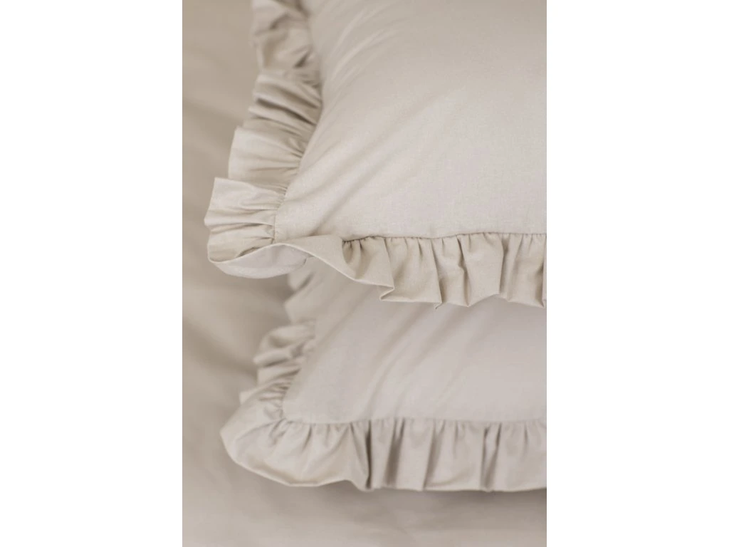 Dekorativní bavlněný povlak BÉŽOVÝ kanýr 70x90 cm