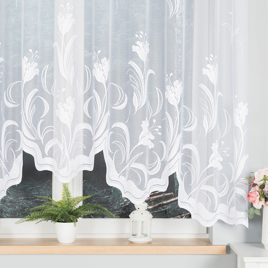 Oblouková žakárová kusová záclona JULIANA 155 x 300 cm