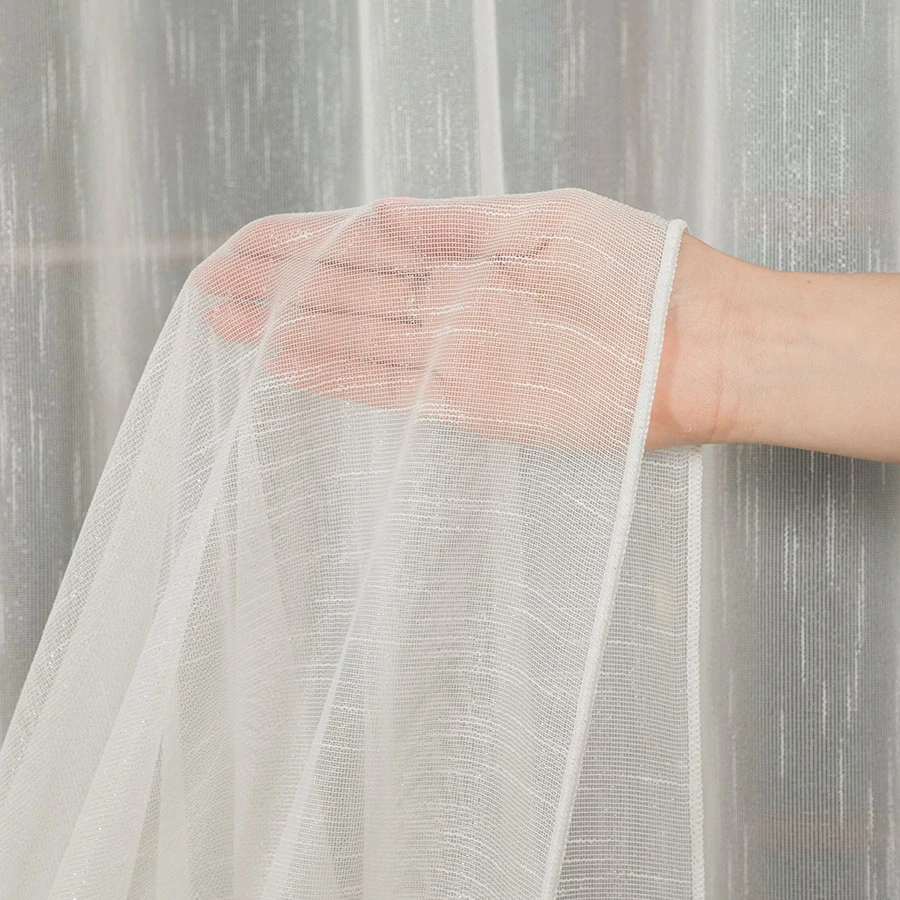 Záclona sablé Odeta ecru s olůvkem - výška 300cm