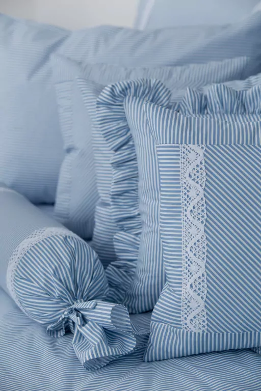 Bavlněné povlečení MODRÝ PROUŽEK drobný - 140/200 + 70/90