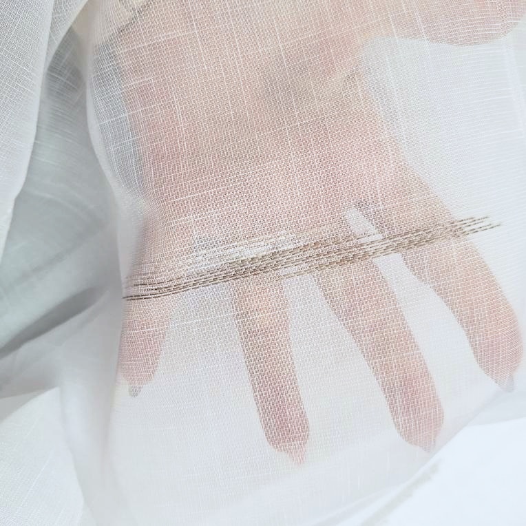 Kusová záclona Anna s olůvkem šedá