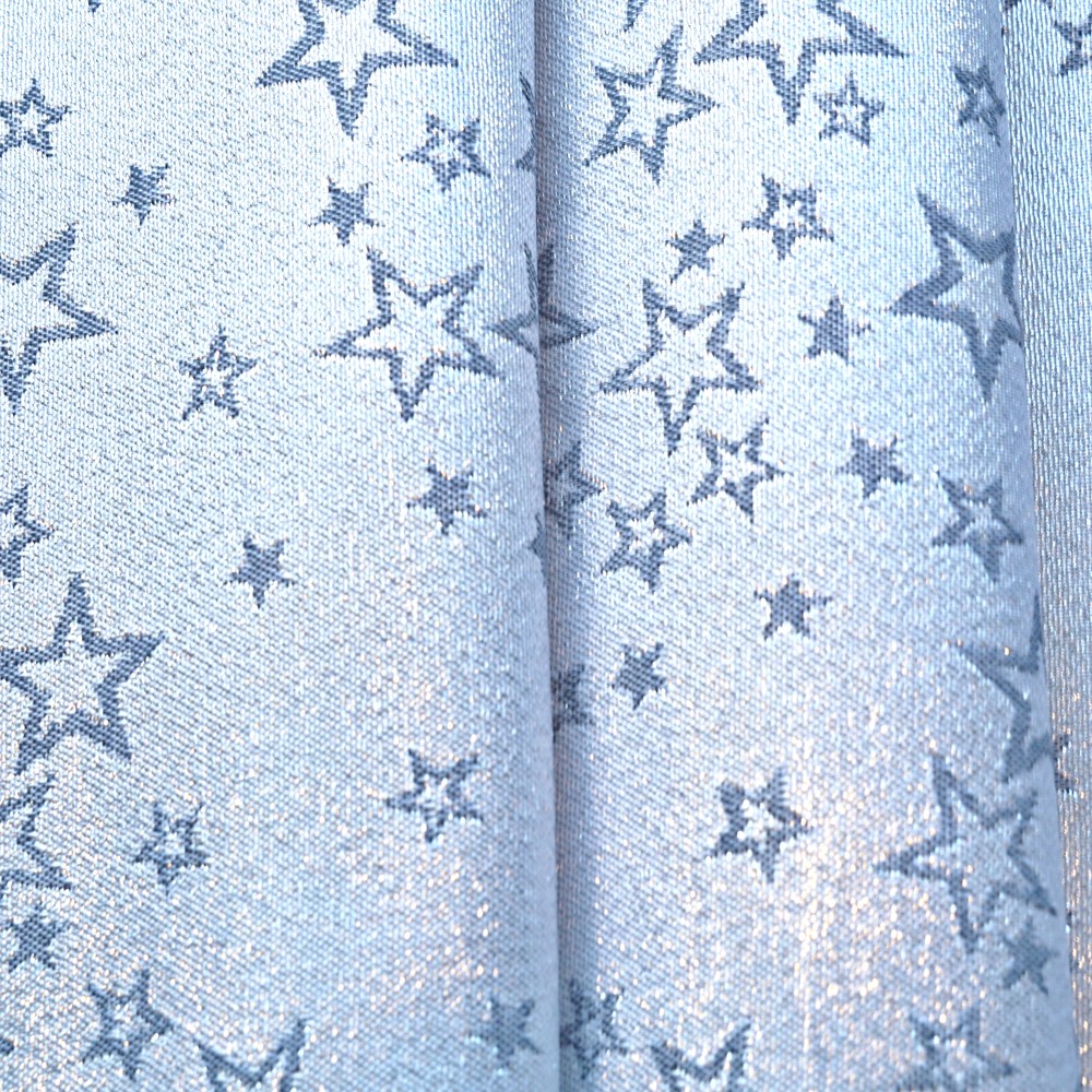 Vánoční běhoun v metráži Hvězdné přání - modrá/stříbrná