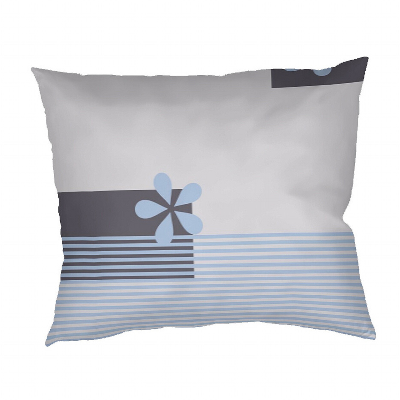 Saténový povlak Flér šedomodrá - 70/90