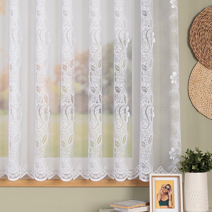 Žakárová kusová záclona ALŽBĚTA - výška 110cm, šíře 450cm