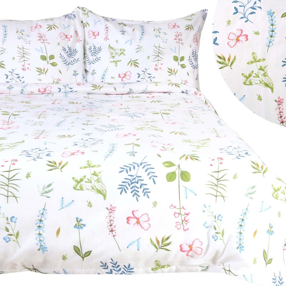 Flanelové povlečení LOUKA 140x200, 70x90 cm