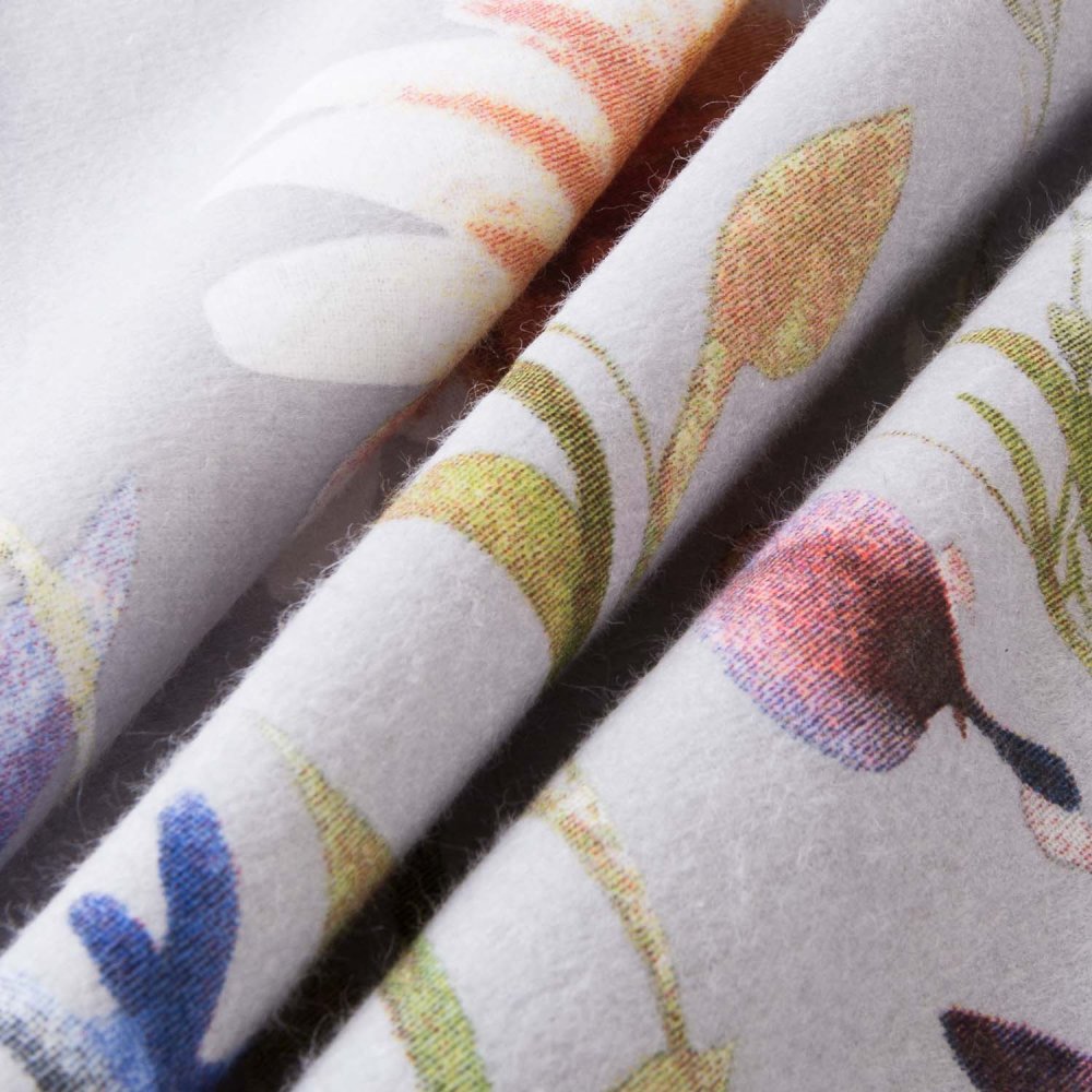 Flanelové povlečení ZAHRADA ŠEDÁ 140x200, 70x90 cm