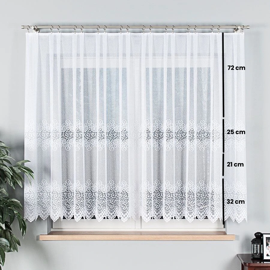 Žakárová záclona metráž JULIE, výška 150 cm