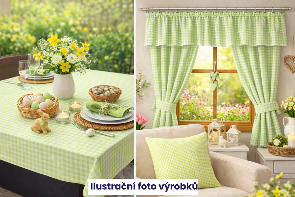 Kanafasový povlak - jarně zelený