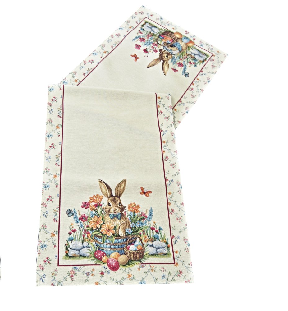 Velikonoční gobelínový ubrus - Zajíček