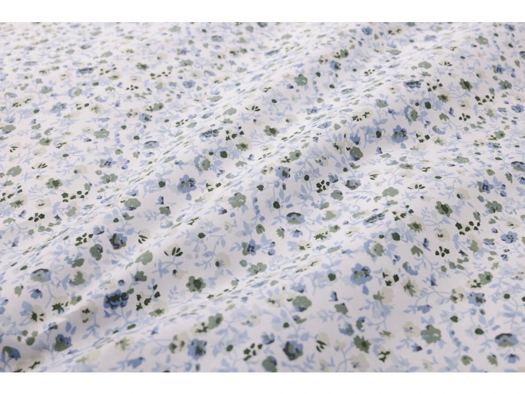 Bavlněný povlak s kanýrem INÉS s modrou pepito kostičkou - 40x40 cm