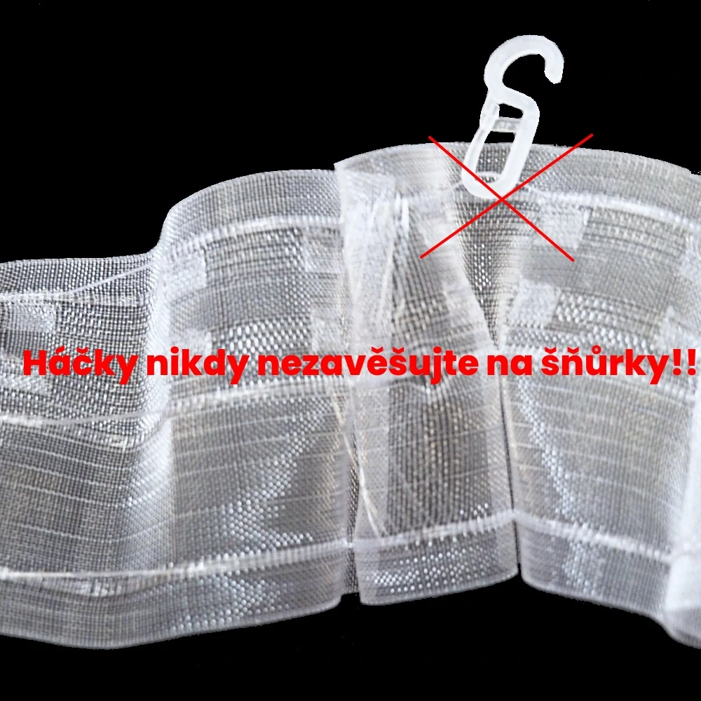 Transparentní řasící stuha na tyč TZ22