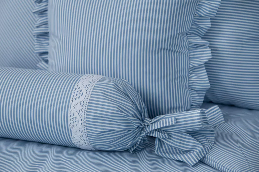 Bavlněné povlečení MODRÝ PROUŽEK drobný - 140/200 + 70/90