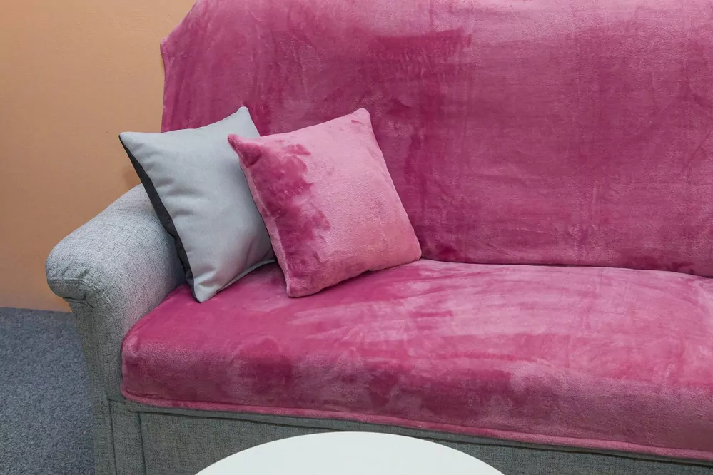 Přehoz na sedací soupravu mikrovlákno SLEEP WELL® - STARORŮŽOVÁ