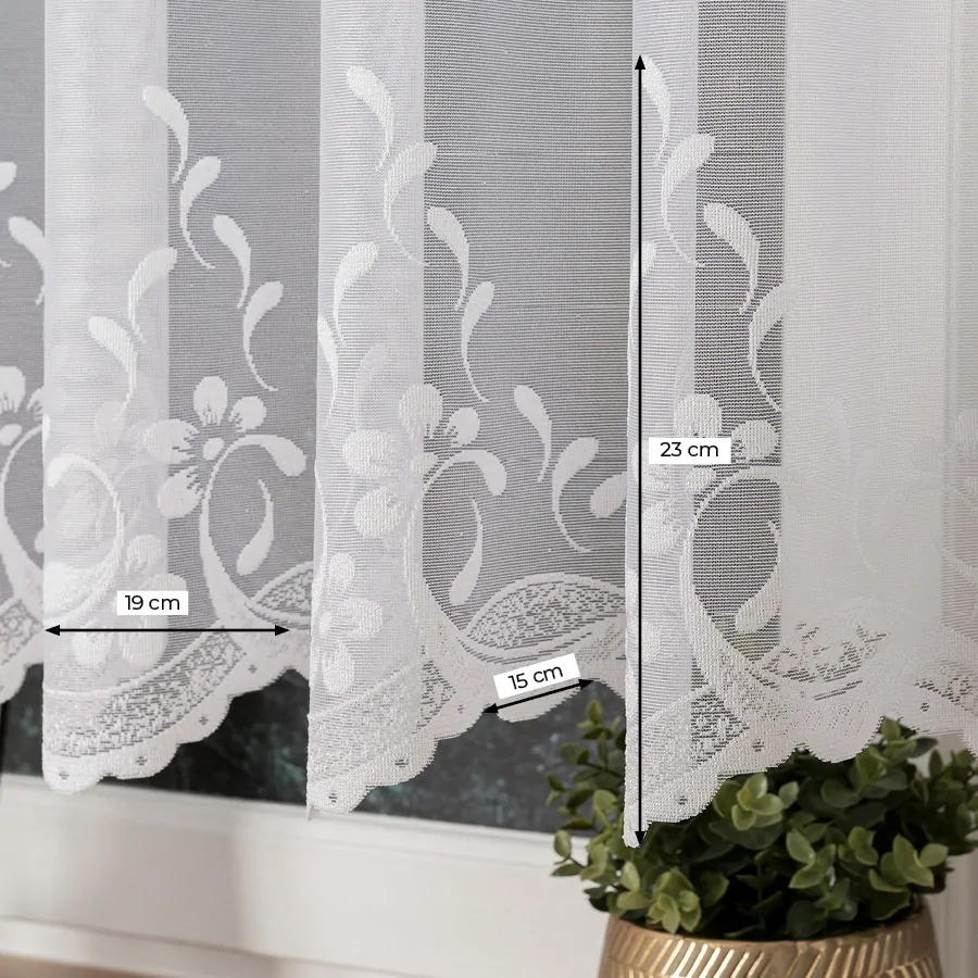 Kusová žakárová záclona Linza