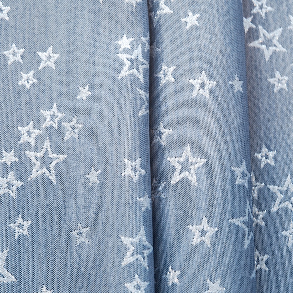 Vánoční běhoun v metráži Hvězdné přání - modrá/stříbrná