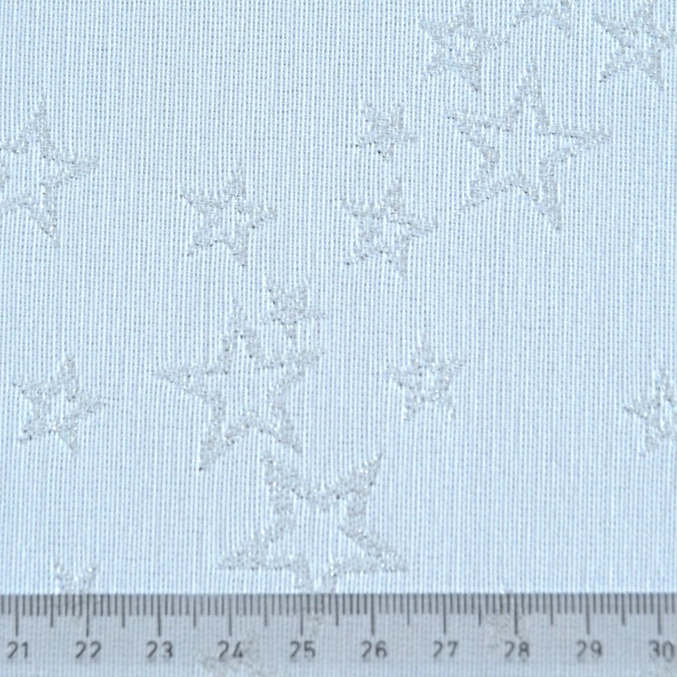 Vánoční běhoun v metráži Hvězdné přání - bílá/stříbrná