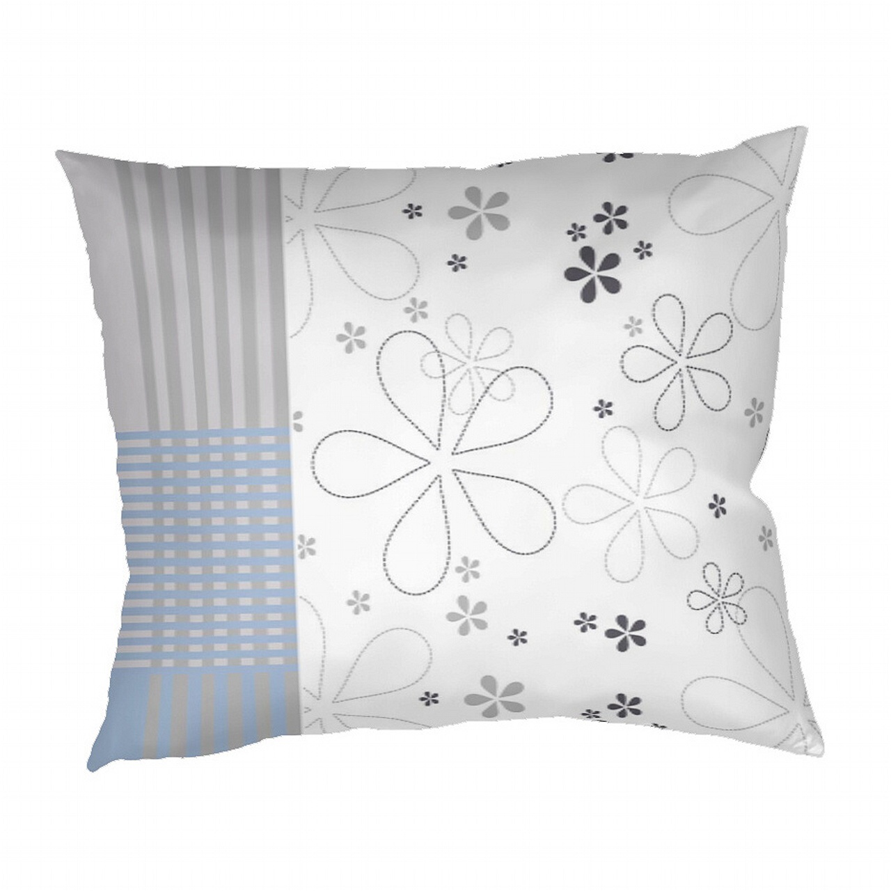 Saténový povlak Flér šedomodrá - 70/90