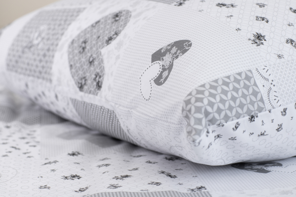 Krepové povlečení PATCHWORK DOVE - 140/200 + 70/90