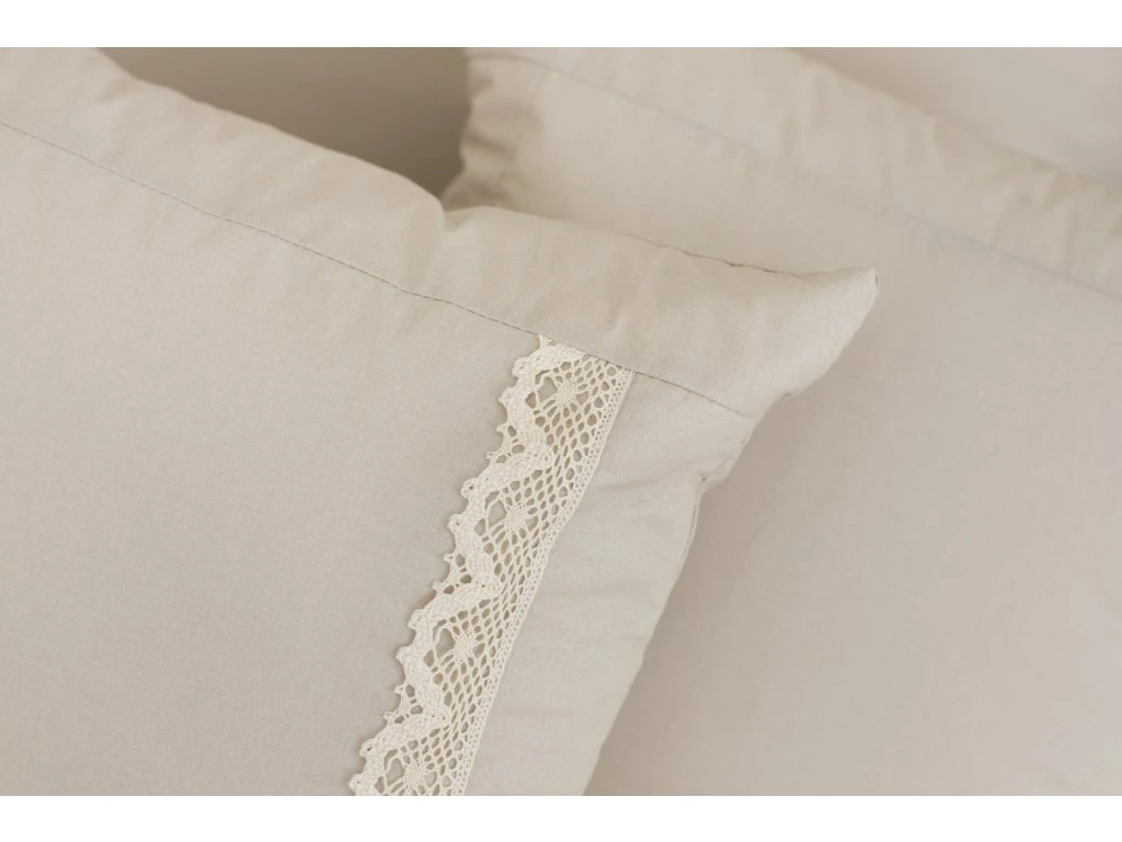 Dekorativní bavlněný povlak BÉŽOVÝ kanýr 70x90 cm