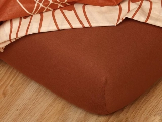 Prostěradla jersey - nugát - 90/220/20