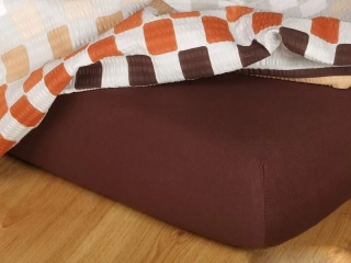 Prostěradla jersey - tm. hnědá - 100/220/20