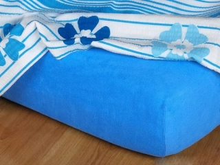 Prostěradla froté - denim - 90/200/20