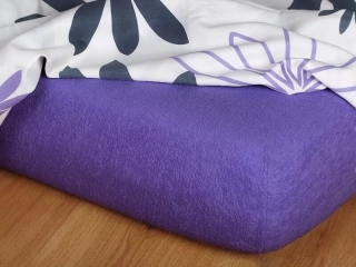 Prostěradla froté - purpur - 180/200/20