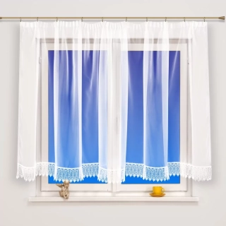 Kusová záclona Coleta voál s krajkou - 130 x 300 cm