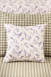 Krepový povlak PROVENCE / zelená kostka - 70/50