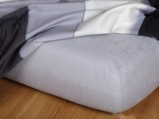 VÝPRODEJ - Prostěradla froté - šedá - 100/200/15