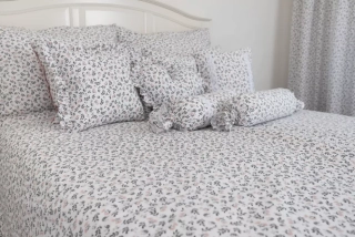 Přehoz, letní deka HERBARIUM bílé - 240/200 cm