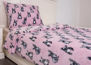 Povlečení mikroflanel do postýlky PEJSCI - 90/135 + 40/60