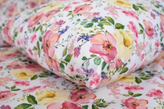 Bavlněné povlečení ČAJOVÁ RŮŽE - 240/200 + 2ks 70/90