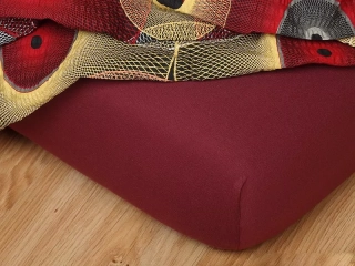 Prostěradla jersey bordó - 90/200/20