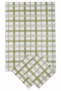 Utěrka Bavlna Extra savá 50x70cm - moderní Káro khaki 3ks